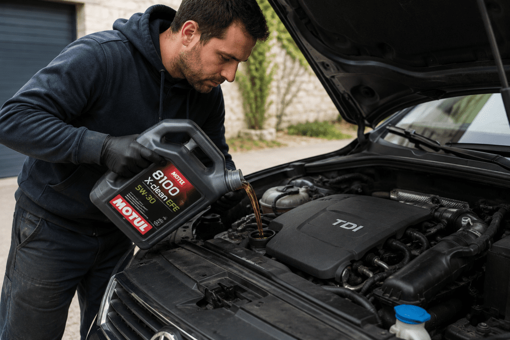 huile moteur dans diesel